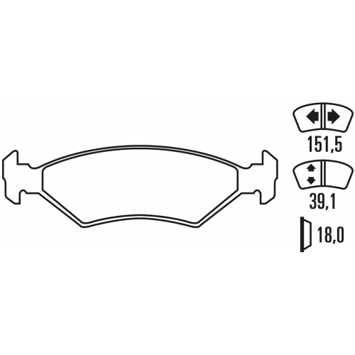 Тормозные колодки Ferodo DS 2500, задняя ось FCP206H