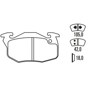 Гальмівні колодки Ferodo DS 2500, задня вісь FCP393H