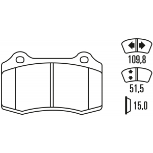Тормозные колодки Ferodo DSUNO, задняя ось FCP1348Z
