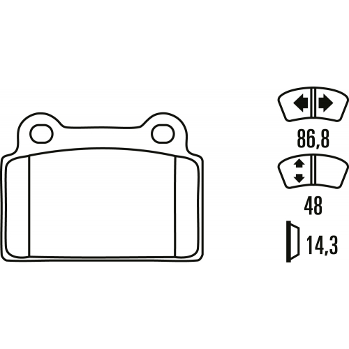 Тормозные колодки Ferodo DS 1.11, задняя ось FCP4168W