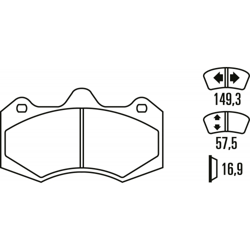 Гальмівні колодки Ferodo DS Performance, передня вісь FDSR3084