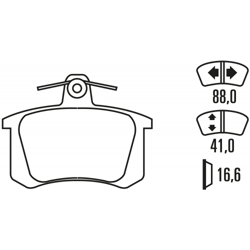 Гальмівні колодки Ferodo DS 2500, передня вісь FCP96H