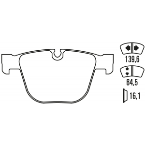 Тормозные колодки Ferodo DS 2500, задняя ось FCP1672H