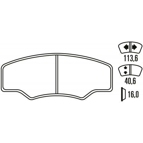 Гальмівні колодки Ferodo DS Performance, передня вісь FDSR218