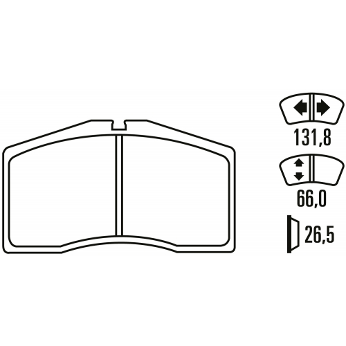 Тормозные колодки Ferodo DS 1.11, передняя ось FRP3042W