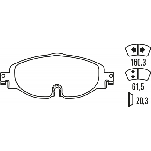 Гальмівні колодки Ferodo DS Performance, передня вісь FDS4433