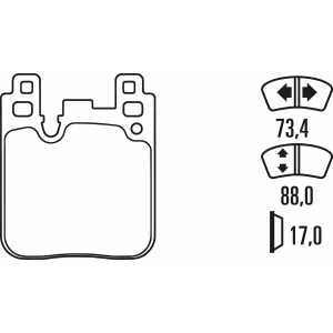 Тормозные колодки Ferodo DSUNO, задняя ось FCP4663Z