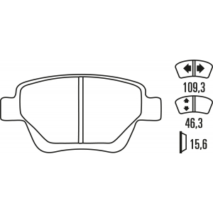 Гальмівні колодки Ferodo DS 2500, задня вісь FCP4316H