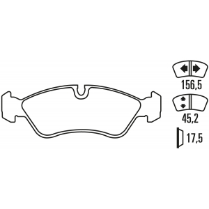 Гальмівні колодки Ferodo DS Performance, передня вісь FDS584