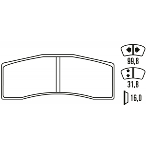 Тормозные колодки Ferodo DS 1.11, передняя ось FRP3102W