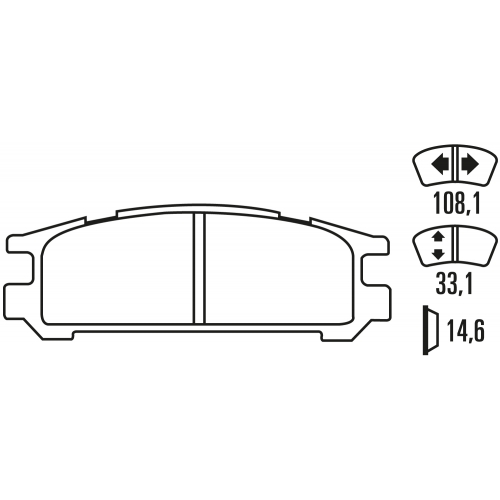 Гальмівні колодки Ferodo DS 3000, задня вісь FCP790R