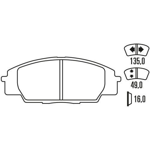 Гальмівні колодки Ferodo DS 1.11, передня вісь FCP1444W