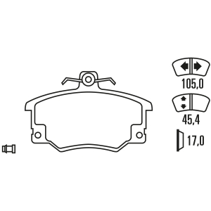 Гальмівні колодки Ferodo DS Performance, передня вісь FDS370