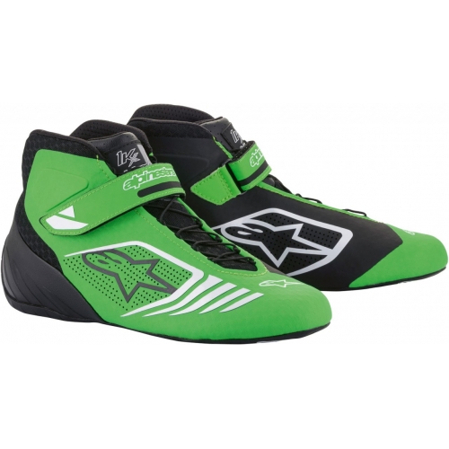 Ботинки для картинга Alpinestars Tech 1KX, зелёный/чёрный