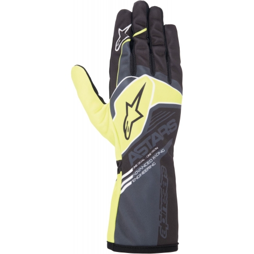 Перчатки для картинга Alpinestars Race v2 Corporate, антрацит/зелёный