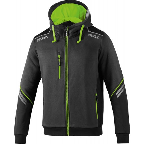 Куртка Sparco Tech Hooded Full-Zip, сірий/зелений