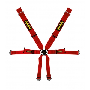 Ремни Schroth 4825R, FIA, 6 точечные, 3 inch, красный
