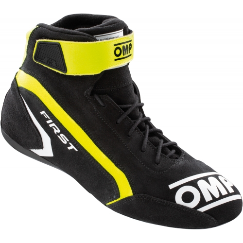 Ботинки для автоспорта OMP First, антрацит/жёлтый