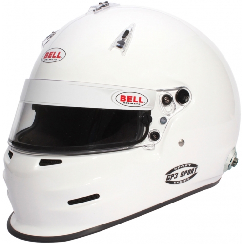 Шлем BELL GP3 Sport H.A.N.S. Clips, белый