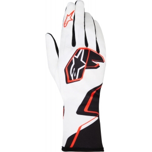 Перчатки для картинга Alpinestars Tech 1K Race v2 Graphic 1, белый/чёрный/оранжевый