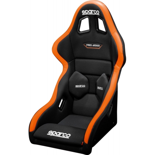 Сидіння для сімрейсингу Sparco Pro 2000 Gaming, чорний/помаранчевий