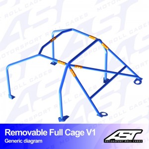 Каркас безопасности MINI Classic 2-doors Hatchback REMOVABLE FULL CAGE V1