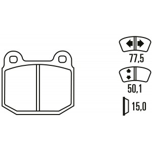 Тормозные колодки Ferodo DS 3000, задняя ось FRP3056R