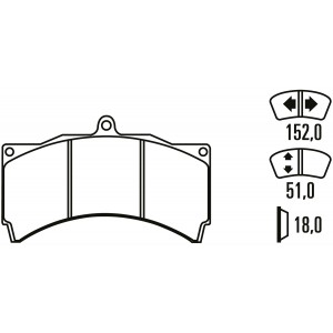 Тормозные колодки Ferodo DS 3000, передняя ось FRP3054R