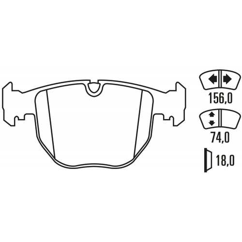 Тормозные колодки Ferodo DS 2500, передняя ось FCP997H