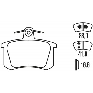 Тормозные колодки Ferodo DS 3000, передняя ось FCP96R