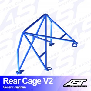 Ролл-бар (каркас безопасности) PEUGEOT 309 (Phase 1/2) 3-doors Coupe REAR CAGE V2