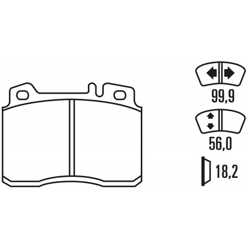 Тормозные колодки Ferodo DS 2500, передняя ось FCP646H