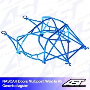 Каркас безопасности MAZDA RX-7 (FD) 3-DOORS COUPE MULTIPOINT WELD IN V5 NASCAR-door