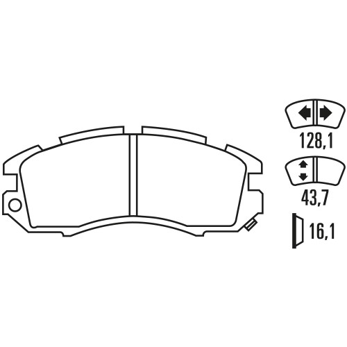 Тормозные колодки Ferodo DS Performance, передняя ось FDS789