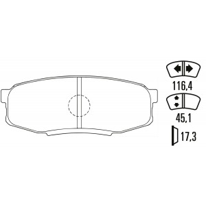 Тормозные колодки Ferodo DS Performance, задняя ось FDSE4230