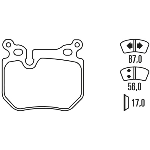 Гальмівні колодки Ferodo DS 2500, задня вісь FCP4217H