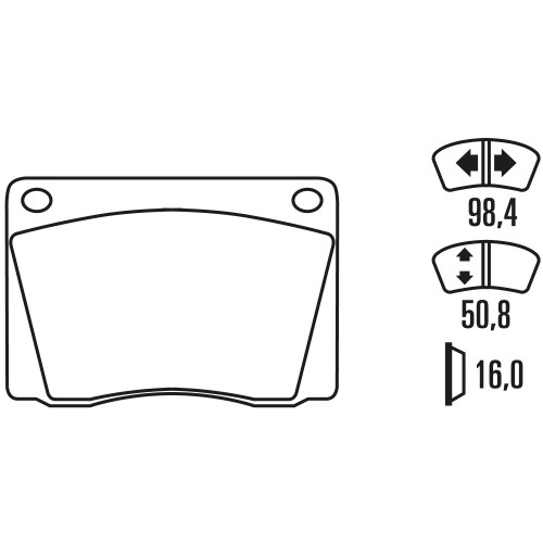 Тормозные колодки Ferodo DS 2500, передняя ось FCP9H