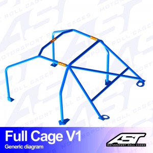 Каркас безопасности Renault Megane (Phase 1) 3-doors Coupe FULL CAGE V1