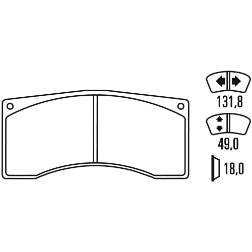 Тормозные колодки Ferodo DS 2500, передняя ось FRP3007H