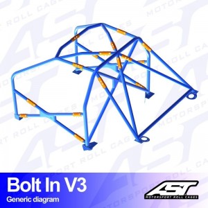 Каркас безопасности RENAULT Clio (Phase 3) 3-doors Hatchback BOLT IN V3