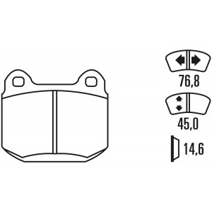 Тормозные колодки Ferodo DS 3000, задняя ось FCP1562R