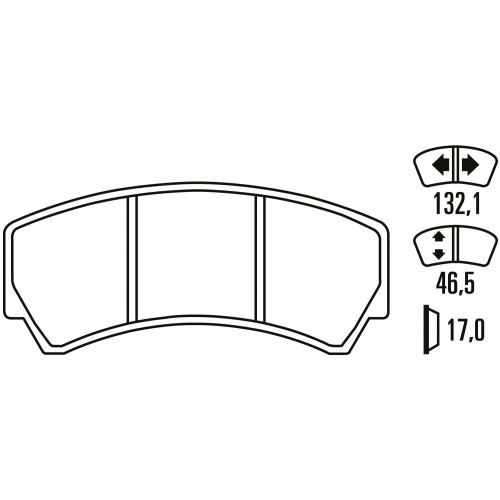 Тормозные колодки Ferodo DS 3000, передняя ось FRP3043R