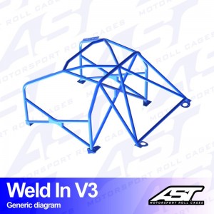 Каркас безопасности MAZDA RX-7 (FD) 3-doors Coupe WELD IN V3