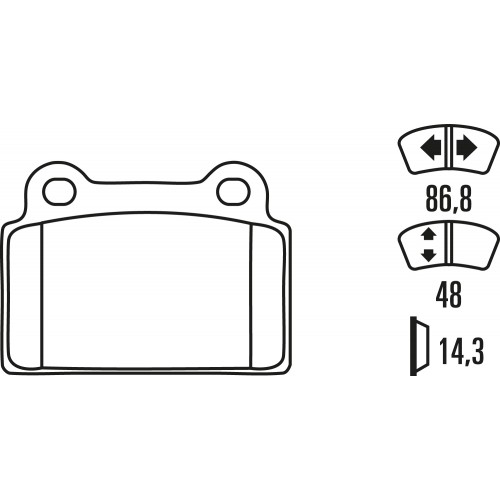 Тормозные колодки Ferodo DS Performance, задняя ось FDS4168