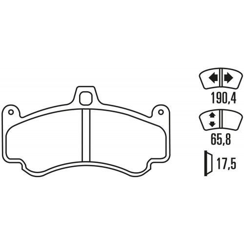 Тормозные колодки Ferodo DS Performance, передняя ось FDSR3075