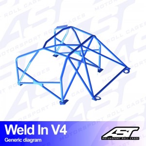 Каркас безопасности PORSCHE 997 2-doors Coupe AWD WELD IN V4