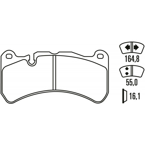 Тормозные колодки Ferodo DS Performance, передняя ось FDS4212