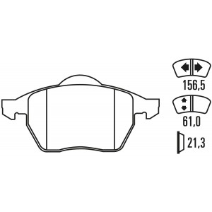 Гальмівні колодки Ferodo DS Performance, передня вісь FDS1323