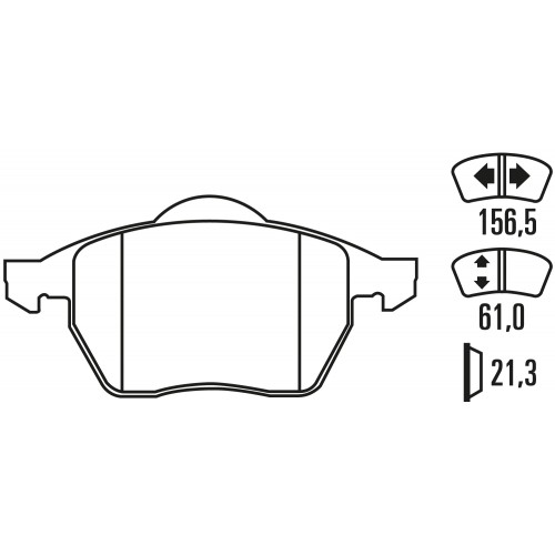 Гальмівні колодки Ferodo DS Performance, передня вісь FDS1323