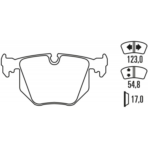 Тормозные колодки Ferodo DS Performance, задняя ось FDS857